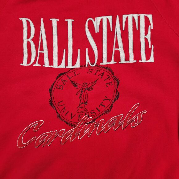 Vintage Ball State Cardinals Sweatshirt Womens 2XL 25x23 Red - Picture 10 of 14